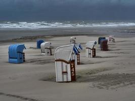 à la plage de l'île de juist photo