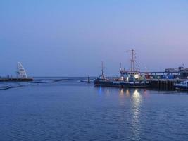 coucher de soleil sur l'ile de juist photo