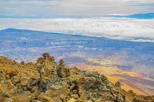 vue depuis le sommet du volcan teide à tenerife, espagne photo