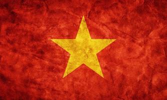 drapeau vietnamien grunge. article de ma collection de drapeaux vintage et rétro photo