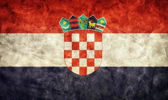 drapeau croatie grunge. article de ma collection de drapeaux vintage et rétro photo