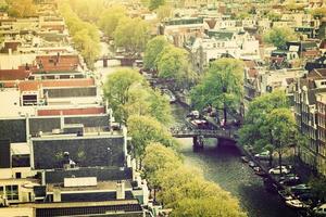 panorama d'amsterdam, hollande, pays bas photo