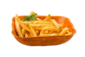 frites sur fond blanc photo