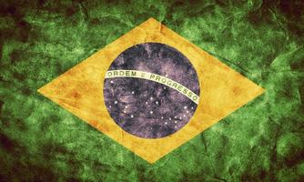 drapeau brésilien grunge. article de ma collection de drapeaux vintage et rétro photo