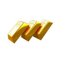 lingots d'or. concept d'économie d'argent. investir dans l'or. Illustration 3D. photo