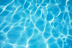 eau déchirée bleue dans la piscine