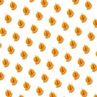 modèles sans couture de fruits pastèque douce orange isolés sur fond blanc. vue de côté plante motif lumineux fond d'écran thème alimentaire photo