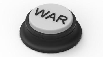 bouton blanc guerre rendu 3d illustration isolé photo