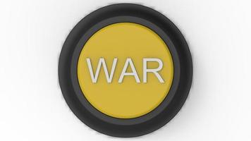 Bouton de guerre jaune rendu 3d illustration isolé photo