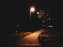 chemin dans un parc calme et sombre