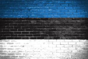 fond de texture de mur de drapeau estonie photo