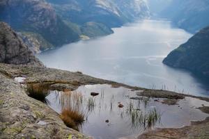 scènes de montagne colorées en norvège. beau paysage de norvège, scandinavie. paysage de montagne norvège. nature en été. photo