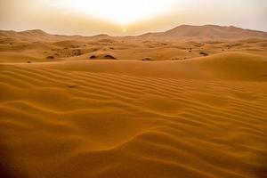 Dunes de sable à Merzouga, Maroc