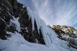 chutes de glace dans les montagnes rocheuses du colorado photo