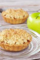 tarte au crumble aux pommes sucrée et délicieuse photo