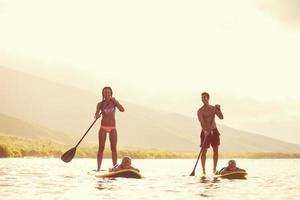 stand up paddle en famille photo