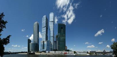 Panorama du centre d'affaires international à Moscou, Russie