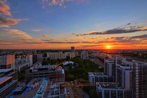 coucher de soleil sur Varsovie photo