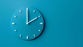2 heures horloge murale de bureau bleu mer illustration 3d photo