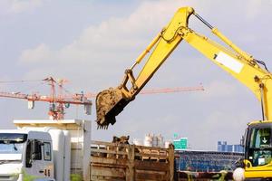 le bulldozer fonctionne photo