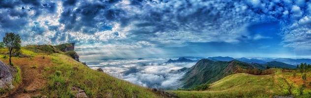 mer de brouillard à phu chi fa. photo