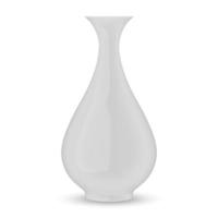 vase en céramique blanche isolé sur fond blanc, rendu 3d photo