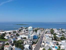 photo de drone de l'île de longue plage