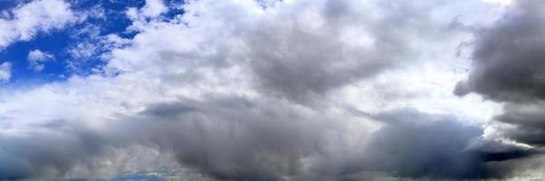 superbe panorama de ciel coloré montrant de belles formations nuageuses en haute résolution photo