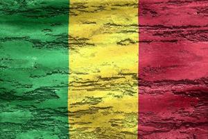 3d-illustration d'un drapeau du mali - drapeau en tissu ondulant réaliste photo