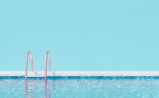 piscine avec eau propre et échelle photo