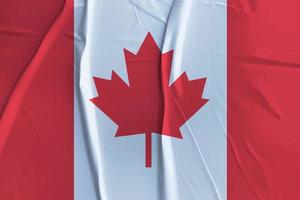 drapeau canadien en papier froissé photo