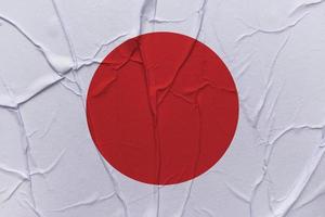 drapeau japonais en papier froissé photo