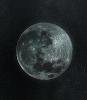 la lune et l'espace lointain photo