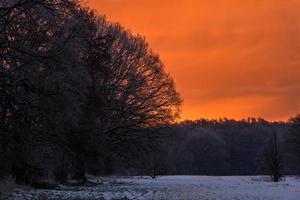 lever de soleil en hiver photo