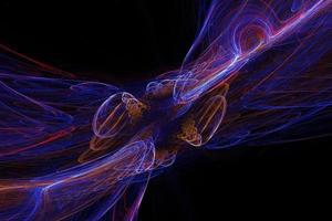 illustration 3d de flux d'onde dégradé violet futuriste de technologie numérique. conception de fond abstrait science et technologie photo