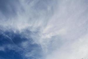 beau ciel bleu avec des nuages blancs dynamiques photo