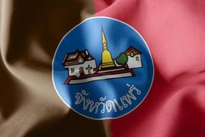 Le drapeau d'illustration 3d de phrae est une province de thaïlande. agitant photo