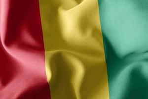 illustration de rendu 3d drapeau gros plan de la guinée. agitant sur le photo