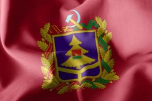 le drapeau d'illustration 3d de l'oblast de bryansk est une région de la russie. photo