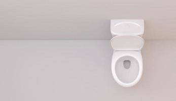 vue de dessus toilet.white background.3d rendu photo