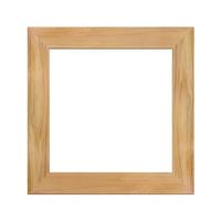cadre en bois isolé sur fond blanc avec un tracé de détourage photo