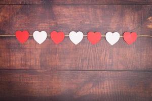 love valentine, heart, natural lines on the background, hardwood, rustic, copying space - image photo