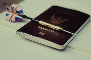 concept de plan de voyage passeport photo