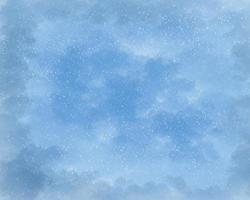 fond aquarelle, bleu d'hiver et neige, concept de fond de festival de noël, illustration dessinée à la main. photo