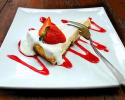 cheesecake aux fraises photo