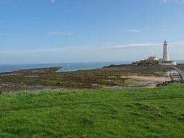 jardin et littoral près de newcastle en angleterre photo