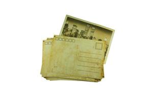 carte postale ancienne sur fond blanc photo