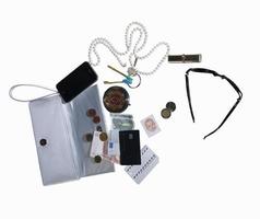 sac à main avec téléphone portable, argent, bijoux photo