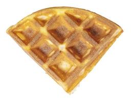 morceau de gaufre sur fond blanc photo