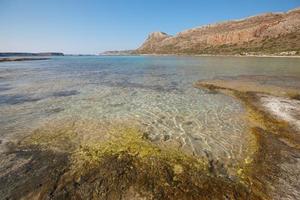 plage de balos dans la péninsule de gramvousa. Crète. Grèce photo